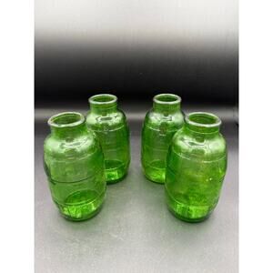4 Vintage Mickey’s Barrel Bottles - Green (1973) - great condition